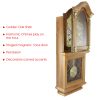 Bedford Clock Collection Classic 26 Inch Wall Clock In Golden Oak Finish