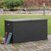 vidaXL Patio Storage Box Anthracite 47.2"x22"x24.8" PP Rattan - Anthracite