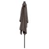 10x6.5ft Aluminum Patio Umbrella w/ 20 LEDs Chocolate - LA01