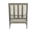 Saraid Accent Chair; Beige Linen &amp; Gray Oak Finish AC01165