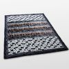 Onitiva - [Tasteful Life -B] Patchwork Throw Blanket (86.6 by 63 inches) - onitiva-blk-004