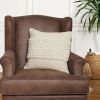 20 x 20 Square Cotton Accent Throw Pillow; Textured Dotted Fabric Details; White - as Pic