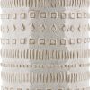 10 Inches Embossed Ceramic Vase; White; DunaWest - Default