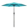 7.5ft Outdoor Patio Umbrella for Inground Pool Balcony Backyard Blue - Blue