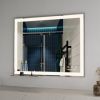 LED Bathroom Vanity Mirror Wall Mounted Adjustable White/Warm/Natural Lights Anti-Fog Touch Switch with Memory Modern Smart Large Bathroom Mirrors