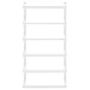 vidaXL Towel Rack White 9.4"x4.7"x18.9" Steel - White