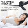 52" Low Profile Ceiling Fan No Light; Black Flush Mount Ceiling Fans without Lights