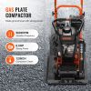 VEVOR Plate Compactor; 6.5 HP 196CC Gas Engine 5; 600 VPM; 4; 200 lbs Force Vibratory Compaction Tamper with 22.1 x 15.9