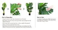110cm open smile Artificial Tree-Faux Tropical Fake Plan  Aritificial Tree for Home Decor - Living Room;  Garden;  Office Indoor/Outdoor;  110cm