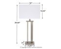 Ashley Aniela Silver Finish Contemporary Table Lamp (Set of 2) L204054