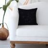 Decorative Black and Gold Chenille Throw Pillow - as Pic