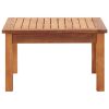 vidaXL Patio Coffee Table 23.6"x23.6"x14.2" Solid Acacia Wood - Brown