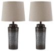 Ashley Norbert Gray Casual Table Lamp (Set of 2) L204064