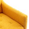 Accent Chair ,leisure single sofa with Rose Golden feet - Mustard Teddy