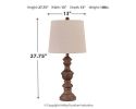 Ashley Magaly Brown Casual Table Lamp (Set of 2) L276024