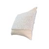 20 x 20 Square Cotton Accent Throw Pillow; Soft Banded Braided Patchwork; White; Cream - as Pic