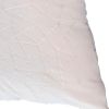 Hugo 20 x 20 Square Accent Throw Pillow; Embroidered Geometric Abstract Pattern; With Filler; White - as Pic