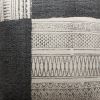 Dae 24 x 24 Square Handwoven Accent Throw Pillow; Cotton Dhurrie; Classic Kilim Pattern; Gray; Off White - as Pic
