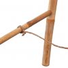 vidaXL Double Towel Ladder with 5 Rungs Bamboo 19.7"x63" - Brown