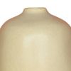 7 Inch Round Ceramic Vase; Textured Design; Small; Beige; DunaWest - Default
