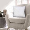 Hugo 20 x 20 Square Accent Throw Pillow; Embroidered Geometric Abstract Pattern; With Filler; White - as Pic