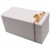 [100 Pack] Disposable Guest Towels Linen-Feel Paper Hand Towels;  Decorative Bathroom Hand Napkins for Kitchen; Weddings - Gold