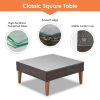 4-pieces Outdoor Wicker Sofa Set; Patio Furniture with Colorful Pillows; L-shape sofa set; Beige cushions and Brown Rattan - Beige