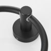 Towel Ring Matte Black; Bath Hand Towel Ring Thicken Space Aluminum Round Towel Holder for Bathroom - as Pic