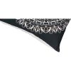 20 x 20 Modern Square Cotton Accent Throw Pillow; Mandala Design Pattern; Black; White - as Pic