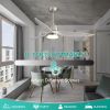 56 Inch Ceiling Fan Light With 6 Speed Remote Energy-saving DC Motor Brushed Nickel