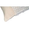 20 x 20 Square Cotton Accent Throw Pillow; Soft Banded Braided Patchwork; White; Cream - as Pic