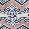18 x 18 Handcrafted Square Jacquard Cotton Accent Throw Pillow; Geometric Tribal Pattern; White; Black; Beige - as Pic