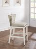 Calabash White and Beige Counter Stool