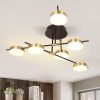 Modern Geometric Dimmable Pendant Light for Dining and Living Room - Brass+Black