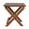 TOPMAX Outdoor Patio Wood Portable Extended Chaise Lounge Set with Foldable Tea Table; Brown Finish+Dark Gray Cushion - as Pic