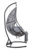 Patio PE Rattan Swing Chair With Stand and Leg Rest for Balcony; Courtyard - as Pic