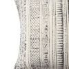 18 x 18 Square Handwoven Accent Throw Pillow; Polycotton Dhurrie; Kilim Pattern; White; Gray; DunaWest - Default