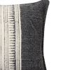 18 x 18 Square Handwoven Accent Throw Pillow; Polycotton Dhurrie; Kilim Pattern; White; Gray; DunaWest - Default
