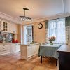 Farmhouse Rectangular Chandelier Rustic, 5-Lights Kitchen Island Lighting, Linear Island Light Fixture Farmhouse Pendant Lighting Fixtures