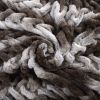 Eus Faux Fur Braided Reverse Flannel Throw The Urban Port; Brown and Gray; DunaWest - BM204276