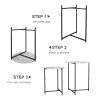 Modern Nesting Side/End Table; Industrial Marble Sofa Side Table Furniture for Living Room; Bedroom