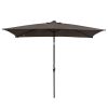 10x6.5ft Aluminum Patio Umbrella w/ 20 LEDs Chocolate - LA01