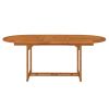 Patio Table 78.7"x39.4"x29.5" Solid Wood Eucalyptus - Brown