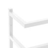 vidaXL Towel Rack White 9.4"x4.7"x18.9" Steel - White