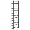 vidaXL Towel Rack Black 9.4"x4.7"x37.8" Steel - Black