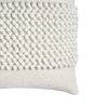 20 x 20 Square Cotton Accent Throw Pillow; Textured Dotted Fabric Details; White - as Pic