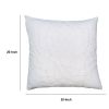 Hugo 20 x 20 Square Accent Throw Pillow; Embroidered Geometric Abstract Pattern; With Filler; White - as Pic