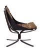 Carney Accent Chair; Coffee Top Grain Leather 59831 - as Pic