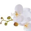 vidaXL Artificial Orchid Plant with Pot 25.6" White