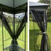 13x10 Outdoor Patio Gazebo Canopy Tent With Ventilated Double Roof And Mosquito net(Detachable Mesh Screen On All Sides); Gray Top